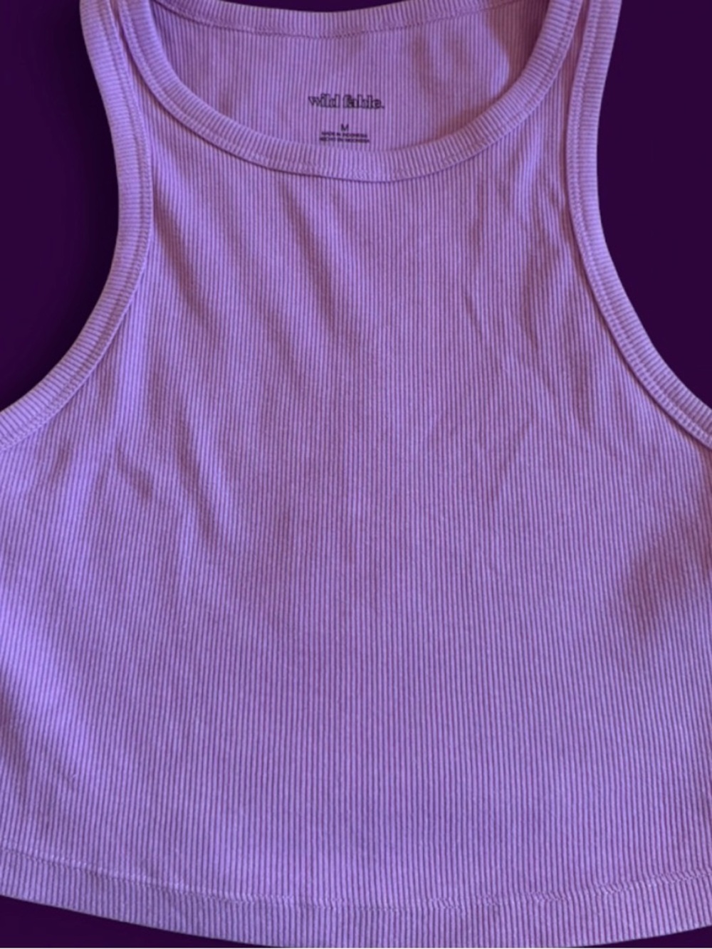 wild fable Lilac Ribbed Cropped Tank Top